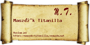Maszák Titanilla névjegykártya